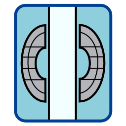 Opens with a clamshell clasp